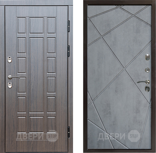 Входная металлическая Дверь Престиж TERMO с терморазрывом Престиж Лучи Бетон темный в Протвино