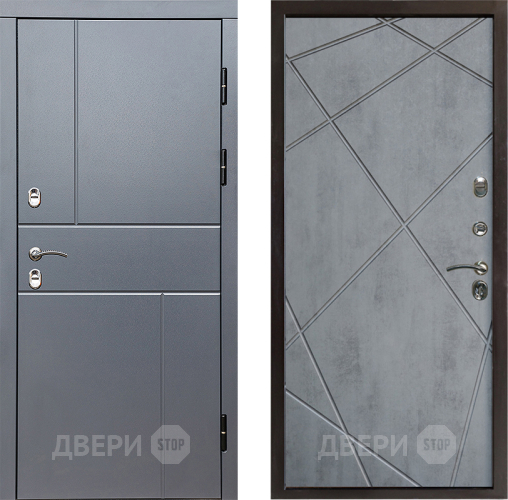 Входная металлическая Дверь Престиж TERMO с терморазрывом Горизонт Грэй Лучи Бетон темный в Протвино