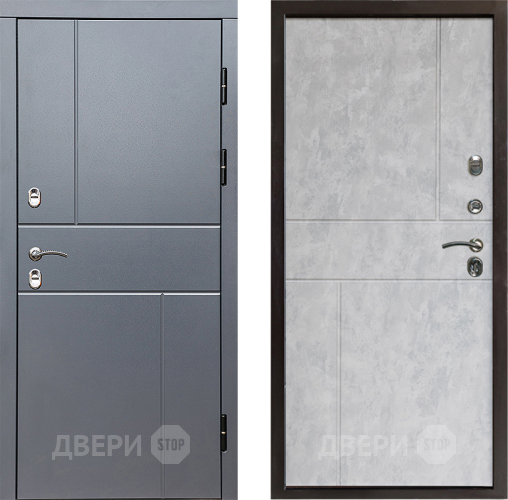 Входная металлическая Дверь Престиж TERMO с терморазрывом Горизонт Грэй Горизонт Бетон светлый в Протвино