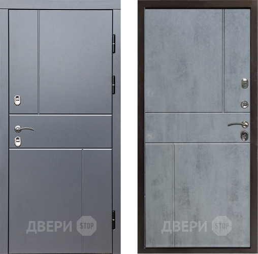 Входная металлическая Дверь Престиж TERMO с терморазрывом Горизонт Грэй Горизонт Бетон темный в Протвино