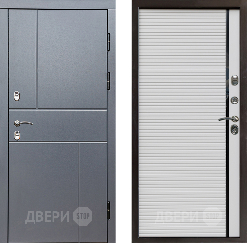 Входная металлическая Дверь Престиж TERMO с терморазрывом Горизонт Грэй Porte Белый в Протвино