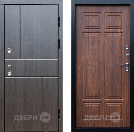Входная металлическая Дверь Престиж TERMO с терморазрывом Горизонт Венге Премиум Орех темный в Протвино