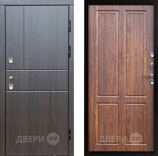 Входная металлическая Дверь Престиж TERMO с терморазрывом Горизонт Венге Премиум Орех светлый в Протвино