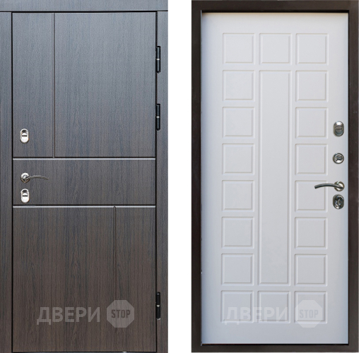 Входная металлическая Дверь Престиж TERMO с терморазрывом Горизонт Венге Престиж Белое дерево в Протвино