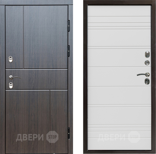 Входная металлическая Дверь Престиж TERMO с терморазрывом Горизонт Венге Line Белый в Протвино