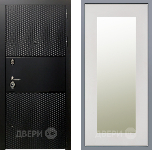 Дверь Заводские двери Тефлон Зеркало Модерн Белый софт в Протвино