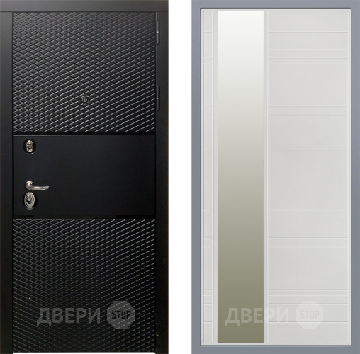 Дверь Заводские двери Тефлон Зеркало Лира Белый софт в Протвино