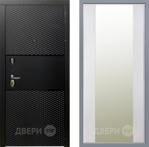 Дверь Заводские двери Тефлон Зеркало Макси Белый шелк в Протвино