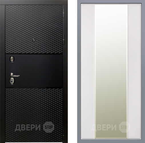 Дверь Заводские двери Тефлон Зеркало Макси Белый матовый в Протвино