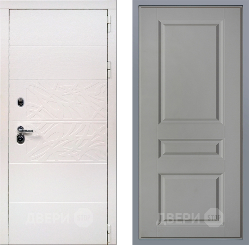 Дверь Заводские двери Дэко Вайт Стокгольм Грей софт в Протвино