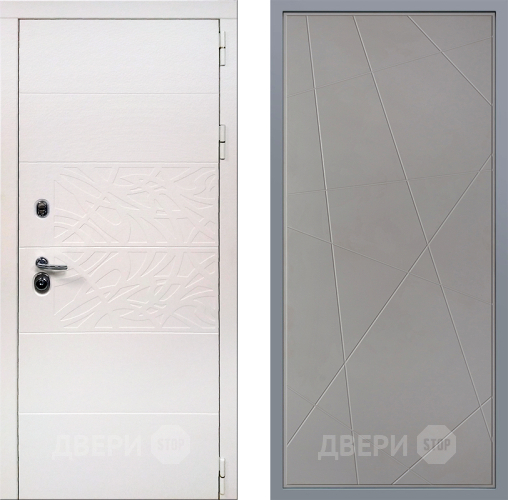 Дверь Заводские двери Дэко Вайт Флитта Грей софт в Протвино