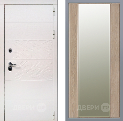 Дверь Заводские двери Дэко Вайт Зеркало Макси Беленый дуб в Протвино