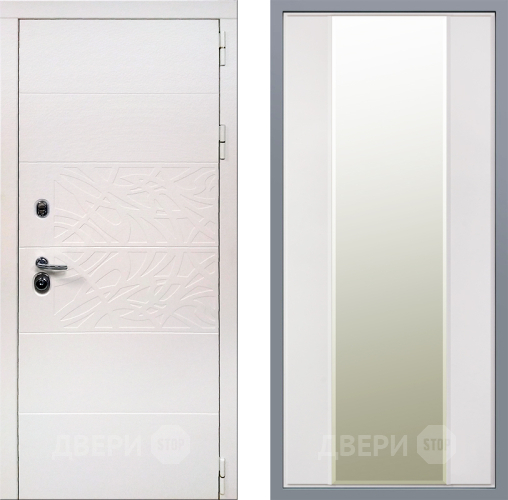 Дверь Заводские двери Дэко Вайт Зеркало Макси Белый матовый в Протвино