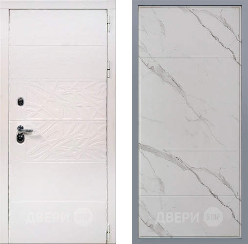 Дверь Заводские двери Дэко Вайт Тривия Мрамор белый в Протвино