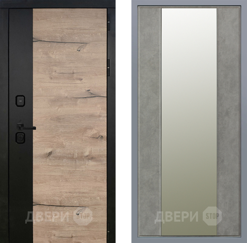 Дверь Заводские двери Ларте Зеркало Макси Бетон темный в Протвино