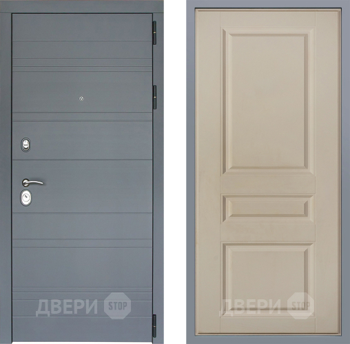 Дверь Заводские двери Лира Софт графит Стокгольм Шампань в Протвино