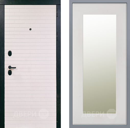 Дверь Заводские двери Сохо Зеркало Модерн Белый софт в Протвино