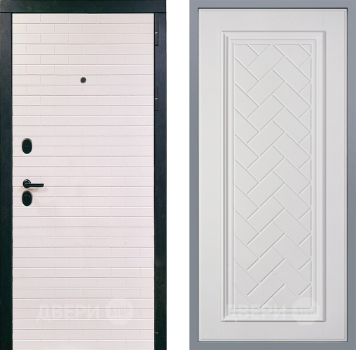 Дверь Заводские двери Сохо Упра Белый софт в Протвино