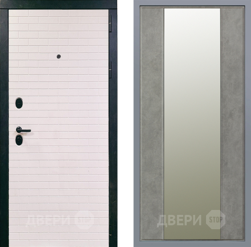 Дверь Заводские двери Сохо Зеркало Макси Бетон темный в Протвино