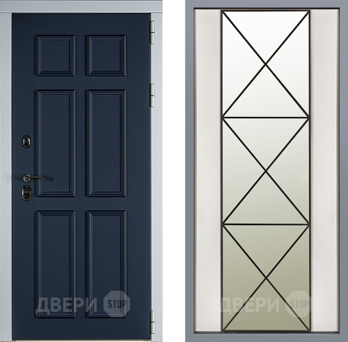 Дверь Заводские двери Стокгольм Зеркало Перфекто Структурное дерево в Протвино