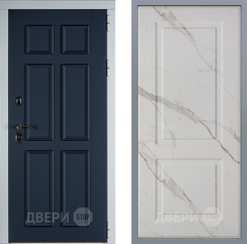 Дверь Заводские двери Стокгольм Доррен Мрамор белый в Протвино