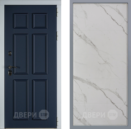 Дверь Заводские двери Стокгольм Тривия Мрамор белый в Протвино