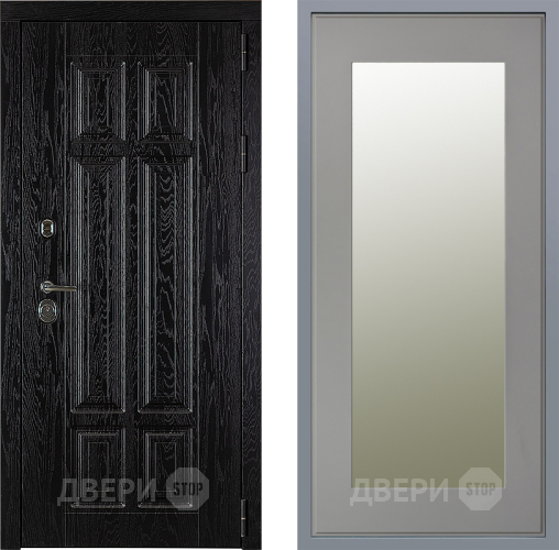 Дверь Заводские двери Мюнхен Зеркало Модерн Грей софт в Протвино