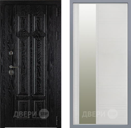 Дверь Заводские двери Мюнхен Зеркало Лира Белый софт в Протвино