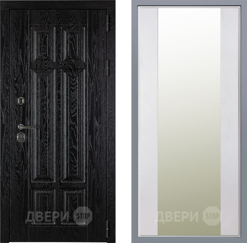 Дверь Заводские двери Мюнхен Зеркало Макси Белый шелк в Протвино