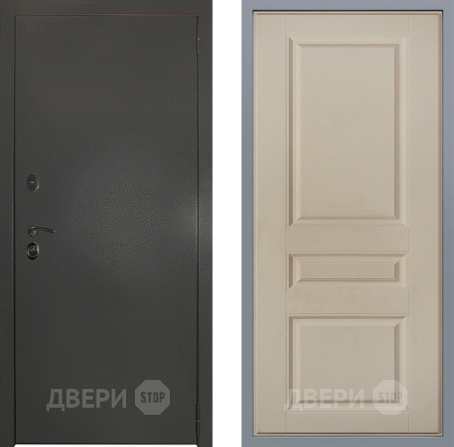 Дверь Заводские двери Эталон 3к антик серебро Стокгольм Шампань в Протвино