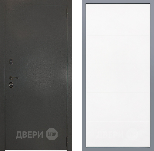 Дверь Заводские двери Эталон 3к антик серебро Тривия Белый софт в Протвино