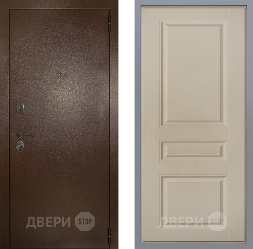 Дверь Заводские двери Эталон 3к антик медь Стокгольм Шампань в Протвино