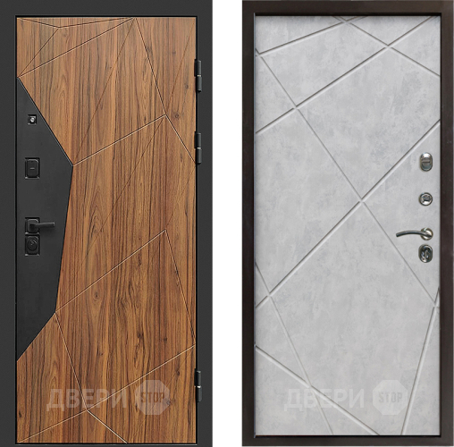 Входная металлическая Дверь Престиж Avangard Лучи Бетон светлый в Протвино