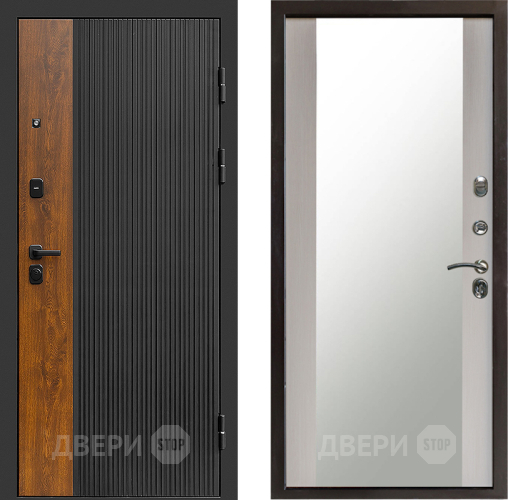Входная металлическая Дверь Престиж Prestizh Зеркало Лиственница белая в Протвино