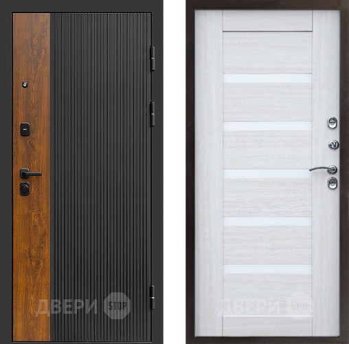 Входная металлическая Дверь Престиж Prestizh Царга Лиственница белая в Протвино