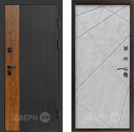 Входная металлическая Дверь Престиж Prestizh Лучи Бетон светлый в Протвино