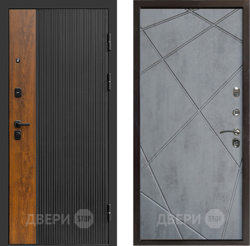 Входная металлическая Дверь Престиж Prestizh Лучи Бетон темный в Протвино