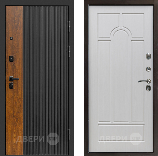 Входная металлическая Дверь Престиж Prestizh Арка Лиственница белая в Протвино