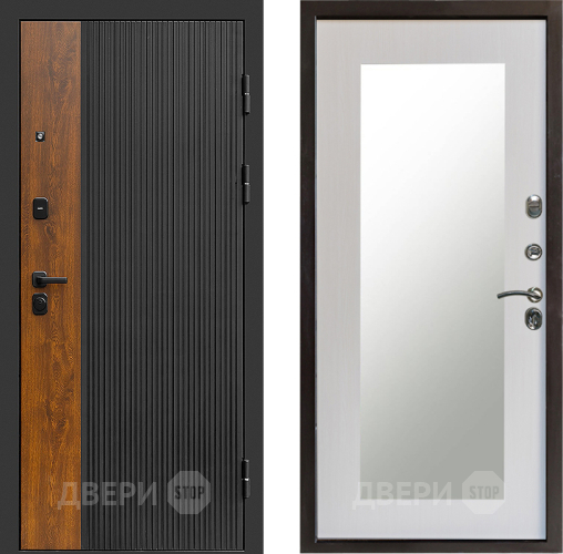 Входная металлическая Дверь Престиж Prestizh Зеркло Пастораль Лиственница белая в Протвино