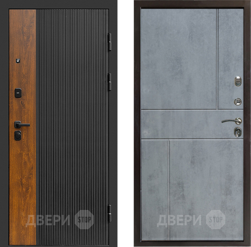 Входная металлическая Дверь Престиж Prestizh Горизонт Бетон темный в Протвино