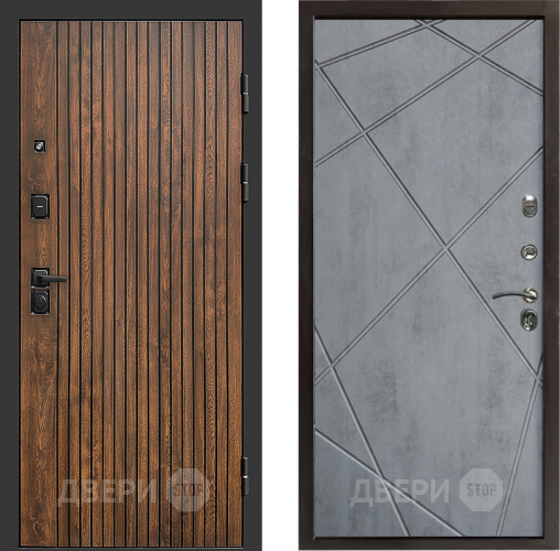 Входная металлическая Дверь Престиж Tvist Лучи Бетон темный в Протвино