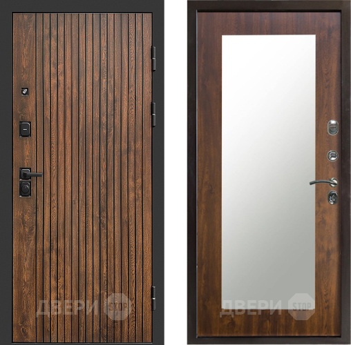 Входная металлическая Дверь Престиж Tvist Зеркло Пастораль Дуб в Протвино