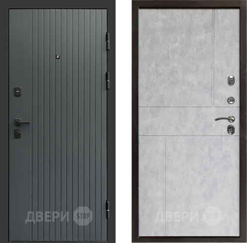 Входная металлическая Дверь Престиж Tvist Grey Горизонт Бетон светлый в Протвино