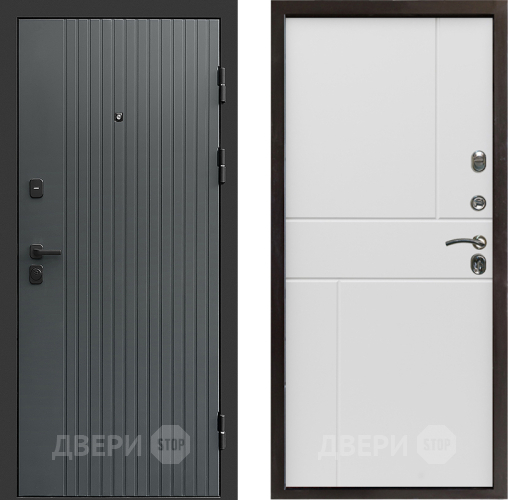 Входная металлическая Дверь Престиж Tvist Grey Горизонт Бетон белый в Протвино