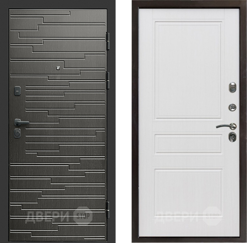 Входная металлическая Дверь Престиж Rivera Классика Белое дерево в Протвино