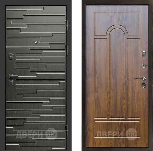 Входная металлическая Дверь Престиж Rivera Арка Дуб в Протвино