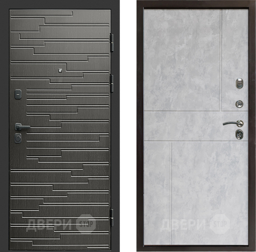 Входная металлическая Дверь Престиж Rivera Горизонт Бетон светлый в Протвино