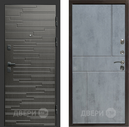 Входная металлическая Дверь Престиж Rivera Горизонт Бетон темный в Протвино