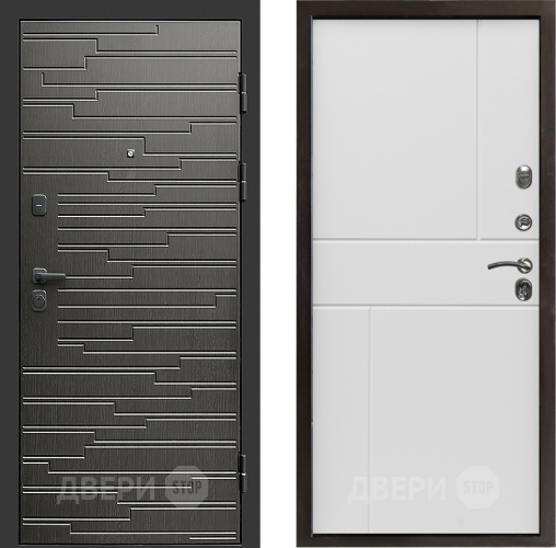 Входная металлическая Дверь Престиж Rivera Горизонт Бетон белый в Протвино