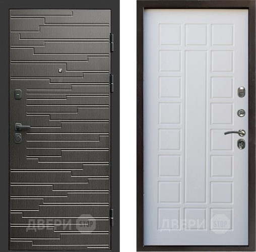 Входная металлическая Дверь Престиж Rivera Престиж Белое дерево в Протвино